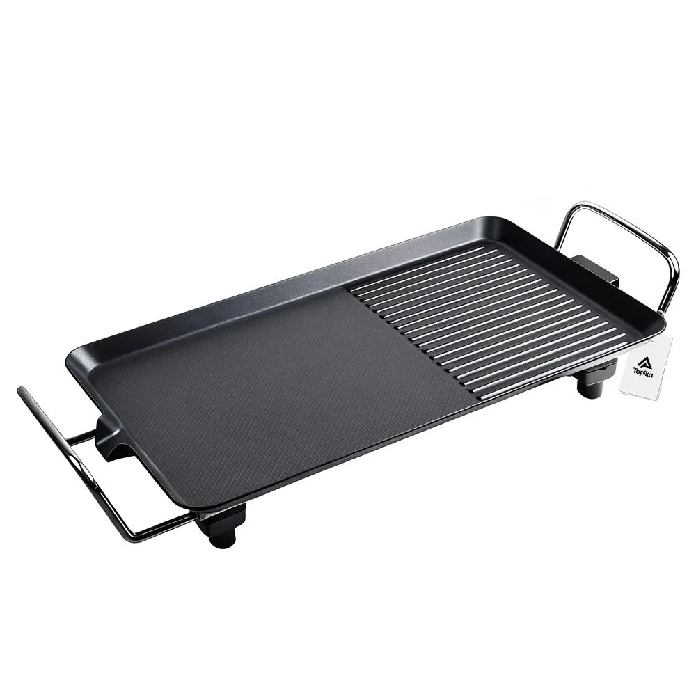 Topika Electric Griller Pan 67×28cm, Large Flat Top BBQ Griddle for Family