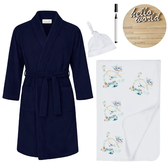 Hospital Set-Mom&Me-Winter Gown, Swaddle & Birth Ann-Navy-AirTransport