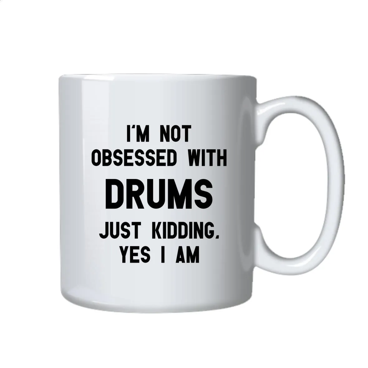 Drums Coffee Mug - For a Drummer, Makes a Great Gift For Birthday Christmas