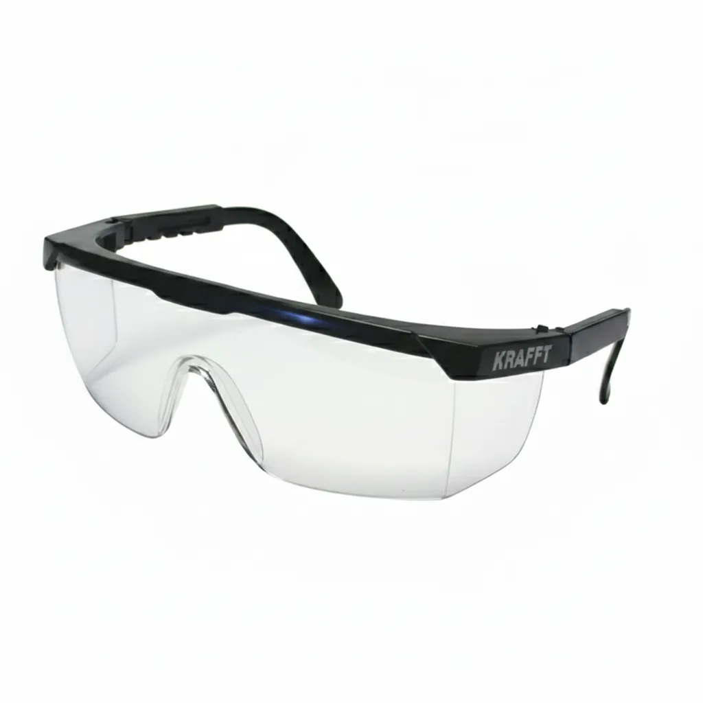 Krafft Clear Safety Glasses with Scratch-Resistant Lenses - 2 Pack