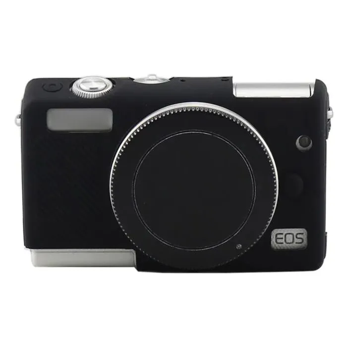 Silicone Camera Case Cover Housing Body Skin for Canon EOS M100 M200 - Black