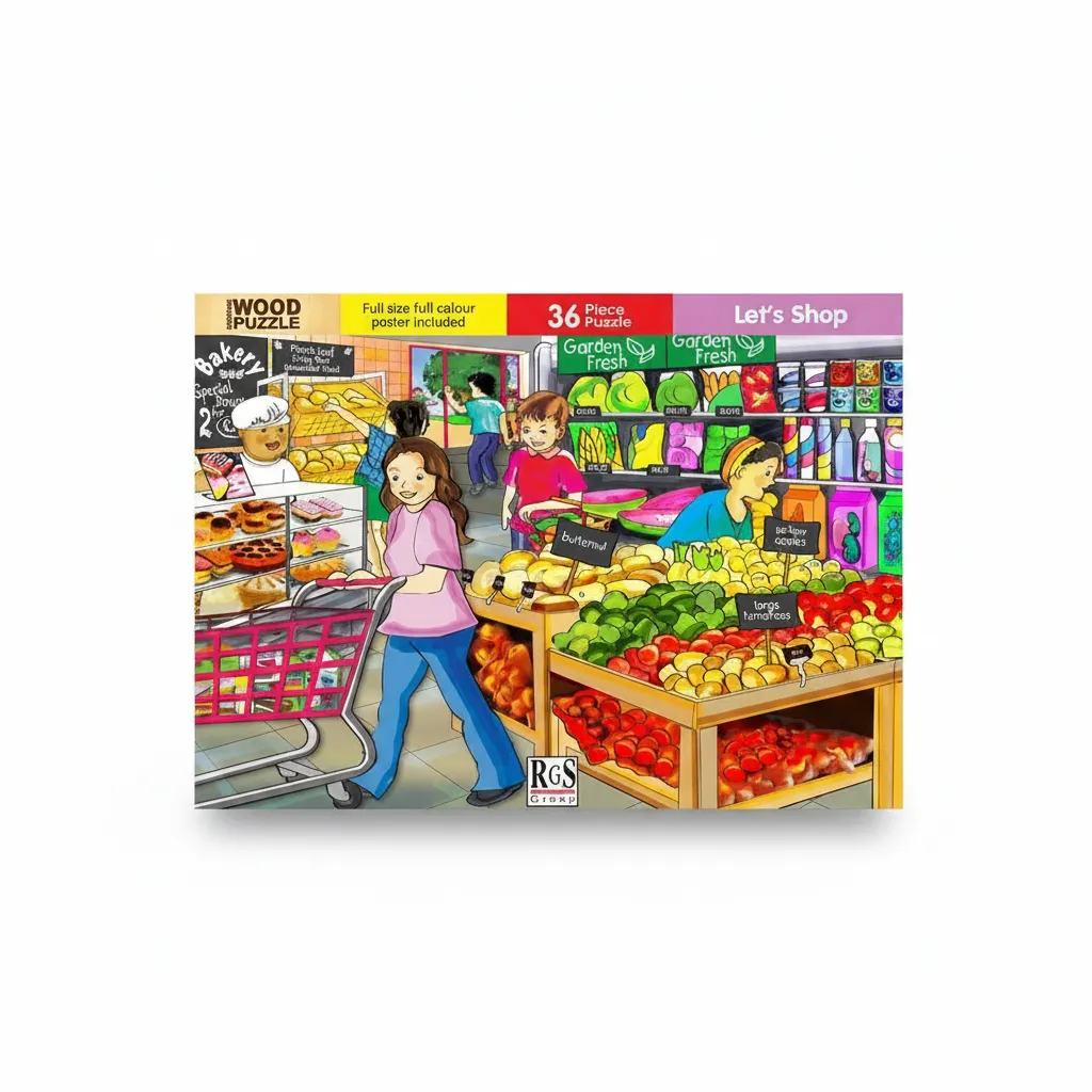RGS 36 Piece Wooden Puzzle for Kids - Colorful Educational Toy
