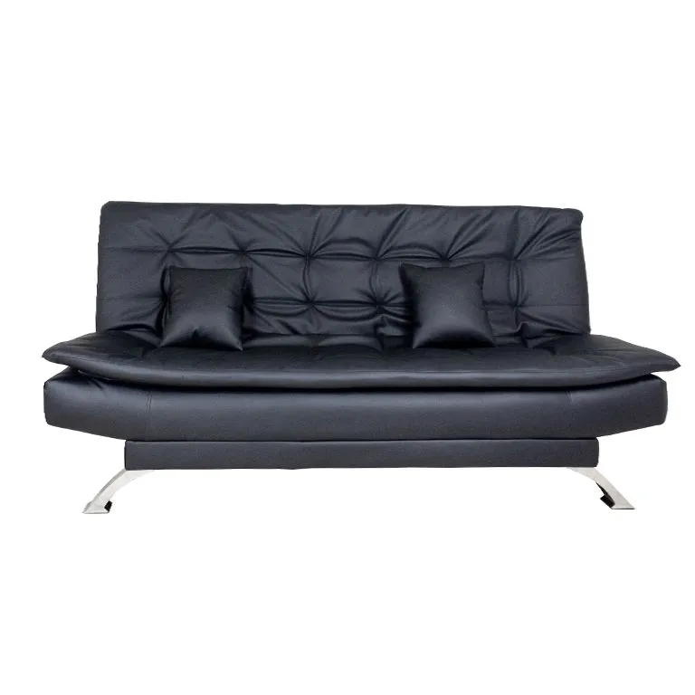 DC Torres Sleeper Couch - Faux Leather (PU) - Black