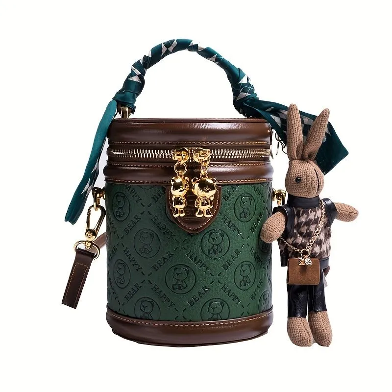 Mini Bear Cylinder Tote Bag