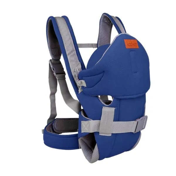 Ergonomic Dark Blue Baby Carrier with Adjustable Straps