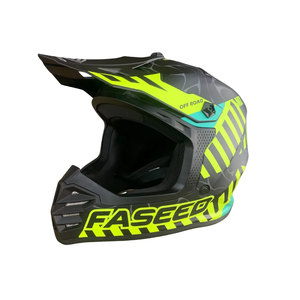 Faseed FS-618 Kids Alert Black/Yellow Helmet - XL
