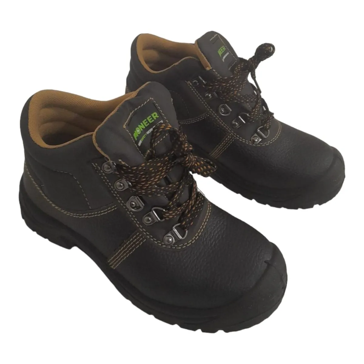 SMTE- Lace up mens safety Shoes -Brown