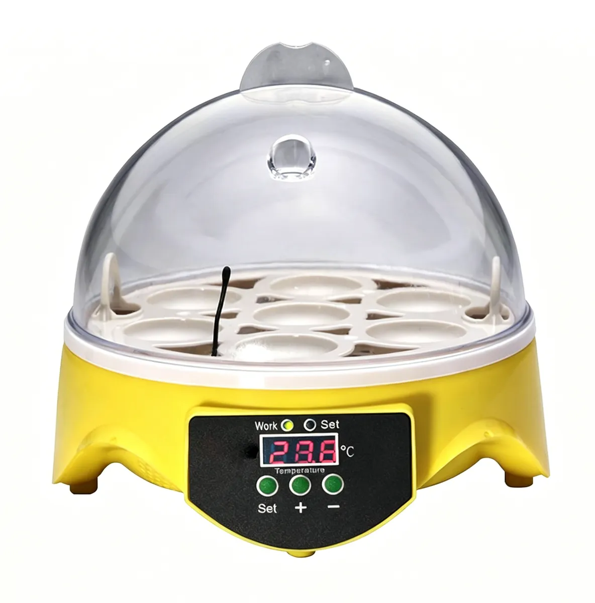 360 View 7-Egg Poultry Incubator for Hatching Chicken,Duck ,Goose ,Parrot
