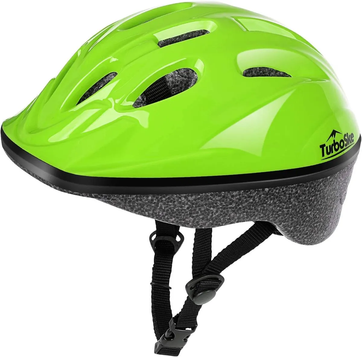 TurboSke Galaxy 4 to 9 Years Kids Bike Helmet - Glossy Green