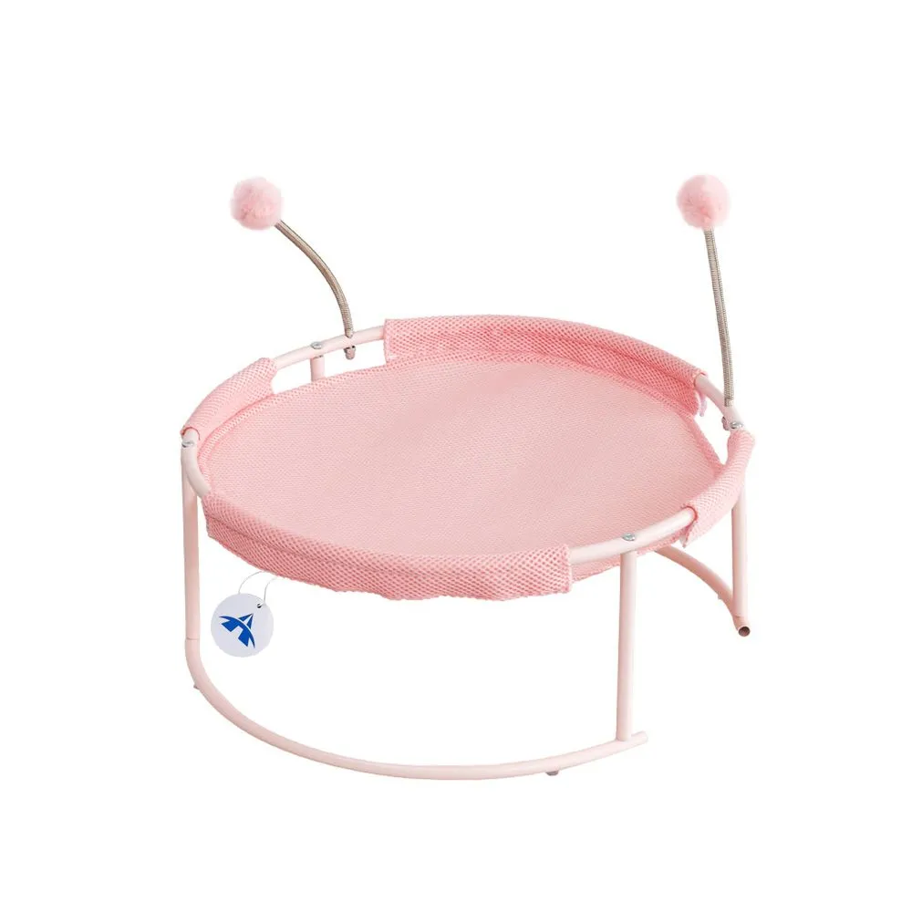 Elevated Cat Bed Cat Hammock Bed Cat Cooling bed with Interactive Toys