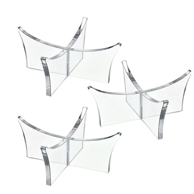 3 Pack Clear Acrylic X Shaped Display Stand For Baseball Basketball