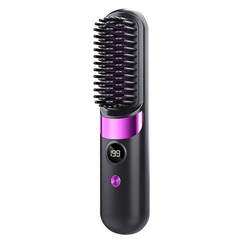 Cordless Portable Hair Straightener Brush