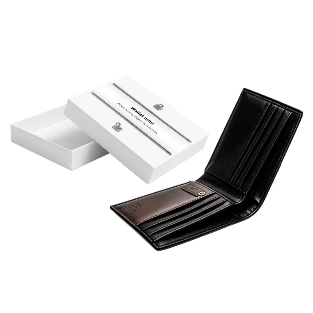 Minimalist and Stylish Men's PU Bifold Wallet, Holds 6 Cards