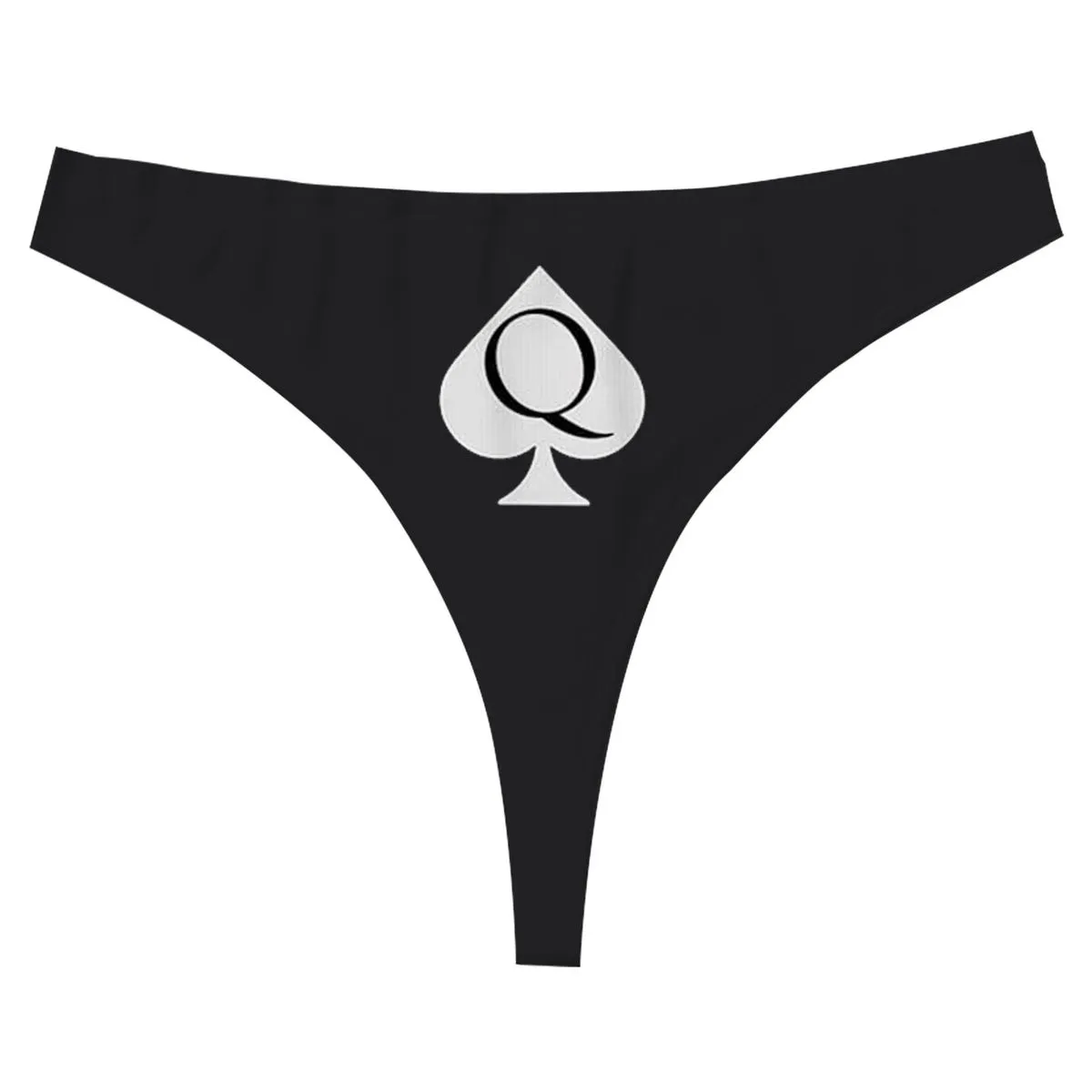 Queen of Spades Thong For Women Black Underwear Panties Sexy Soft G-String