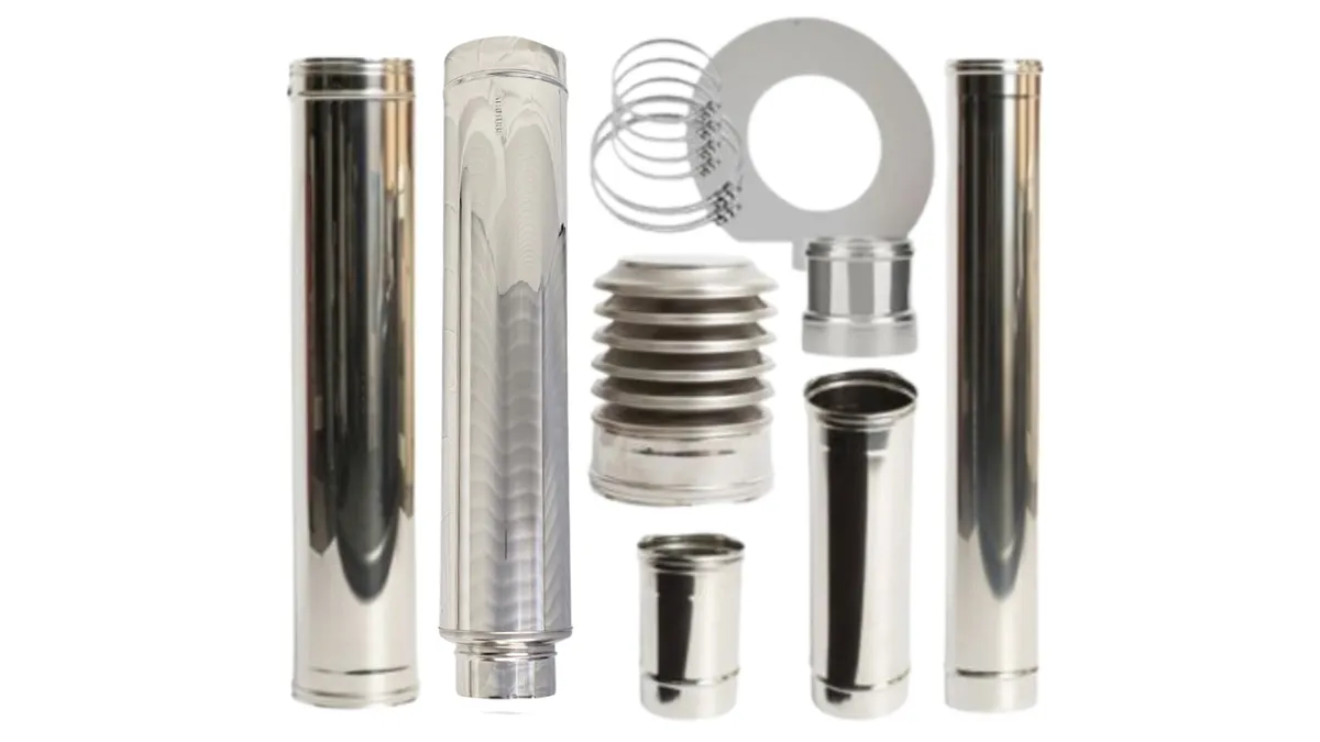 150mm Flue Kit - Suitable For Closed Combustion Fireplaces - Slimline Storm