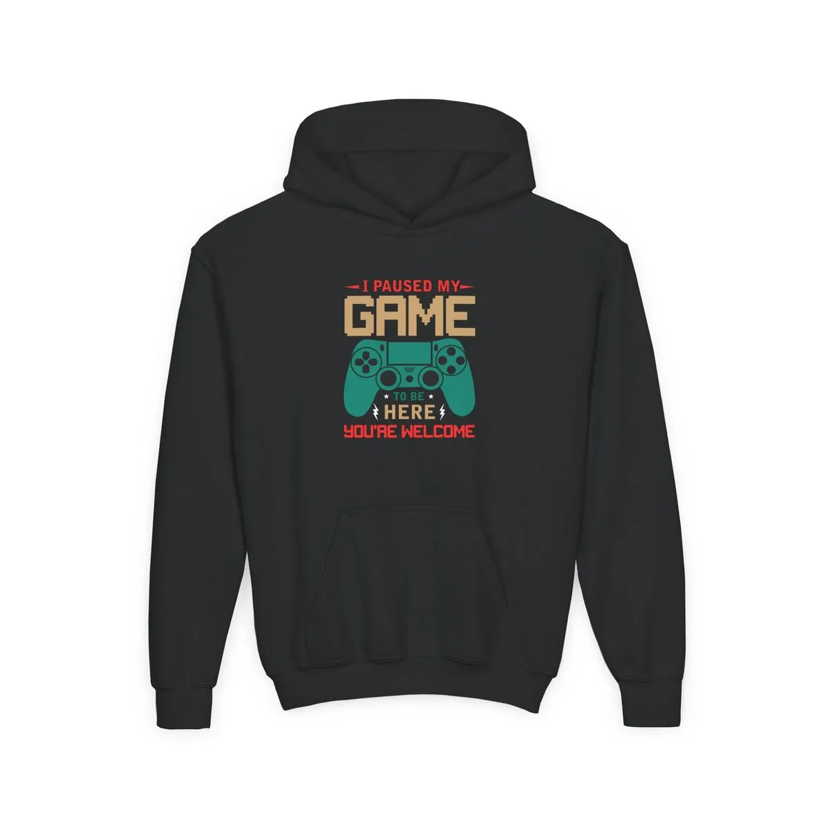 Paused my Game to be Here Kids Hoodie