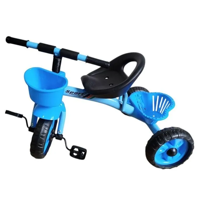 Ride-On Tricycle for Kids Back Seat Bike for Toddlers and Children - Blue
