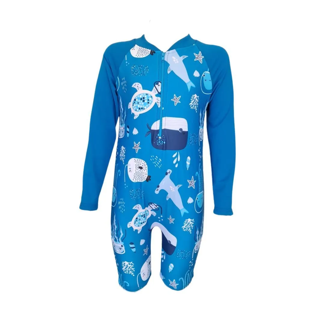 Kids Swimwear One Piece, Beachwear, Swim Sea Creatures