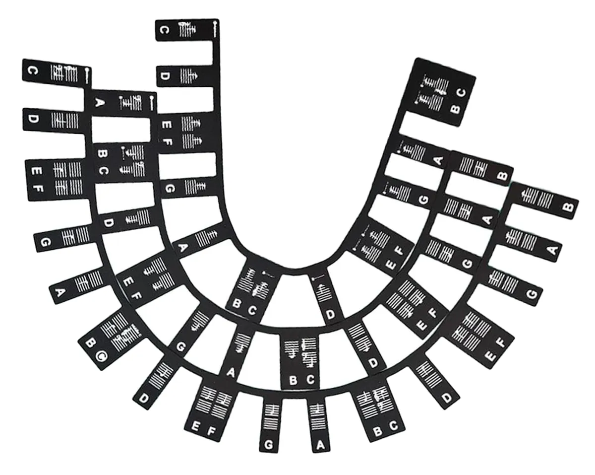 Decor Silicone Removable 88 Keys Piano Keyboard Note Guide - 50cm - Black