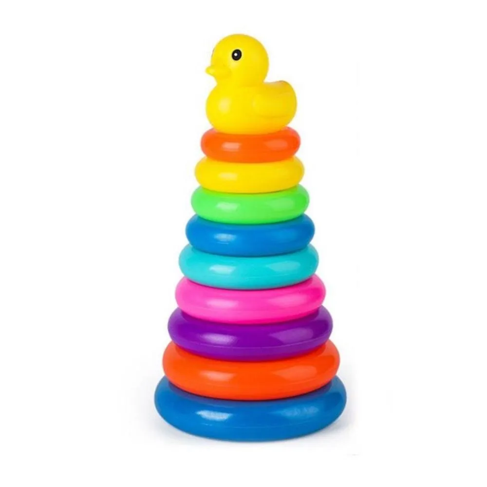 Stacking Rings Tower Early Learning Educational Toy for Toddlers & Babies