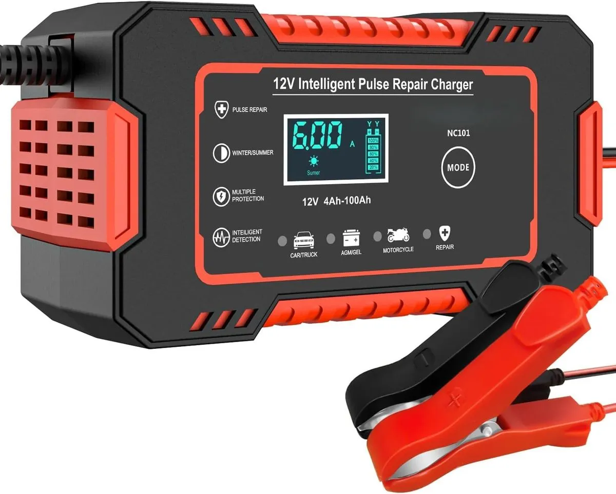 OQIMAX 12V 6A Car Battery Trickle Charger Automotive Battery Maintainer