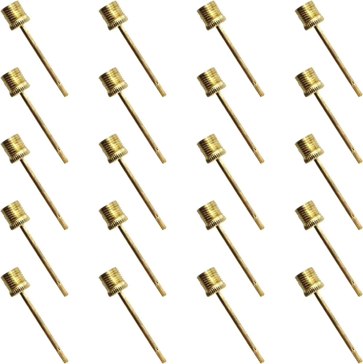 20 Piece Stainless Steel Inflatable Needle Volleyball Valves Inflator