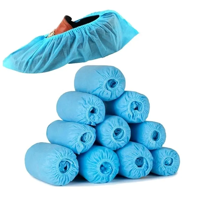 Disposable Overshoe, Shoe Covers - Pack of 100 - Blue