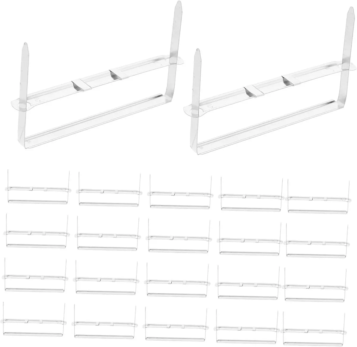100pcs Metal Bookbinding Clips Plastic Binder Fasteners Bookbinding