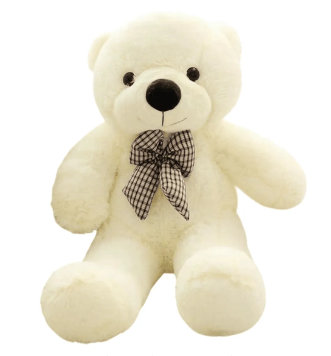 Soft Cuddly Teddy Bear - Perfect Gift for All Ages - Ivory white