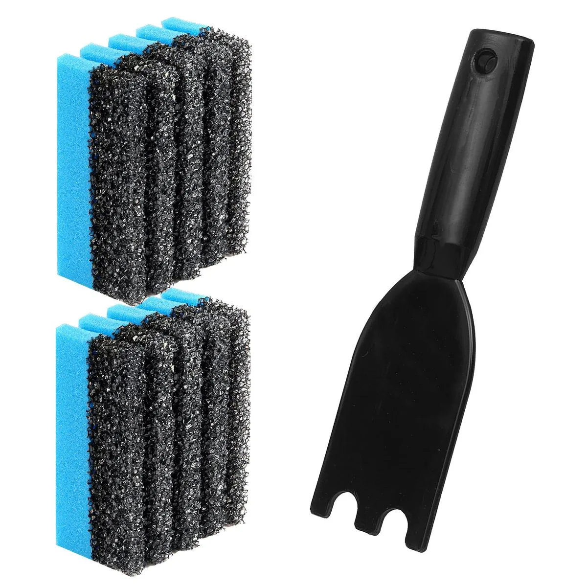 2-Pack Cleaning Sponge 12207 and 1-Pack Grill Scraper