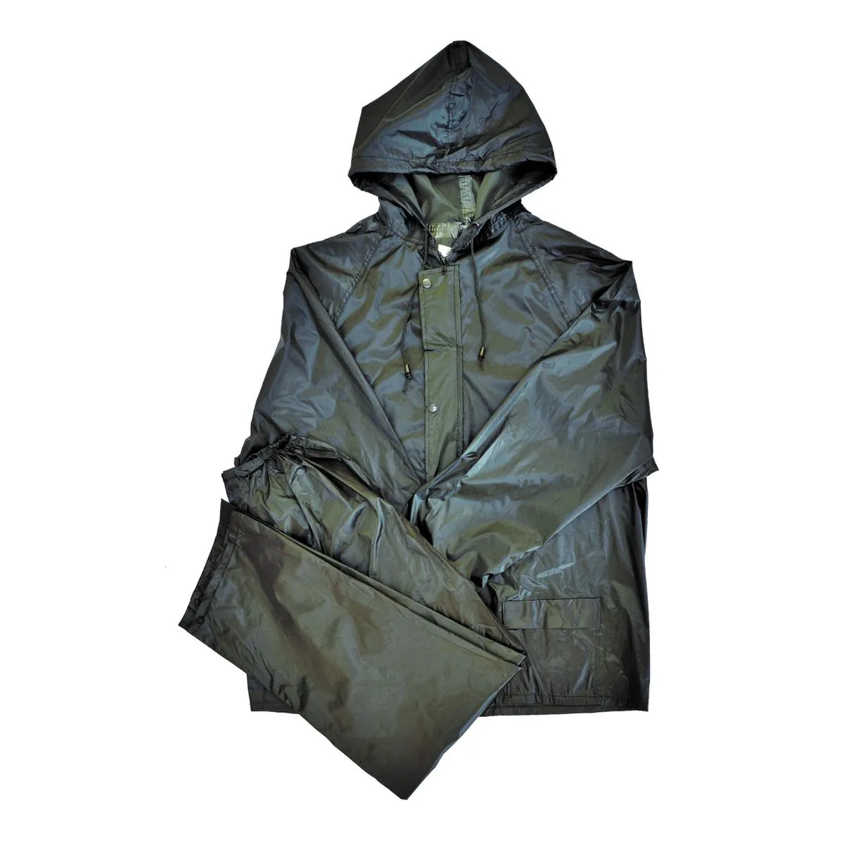 Black Two Piece Rubberised Rain Suit