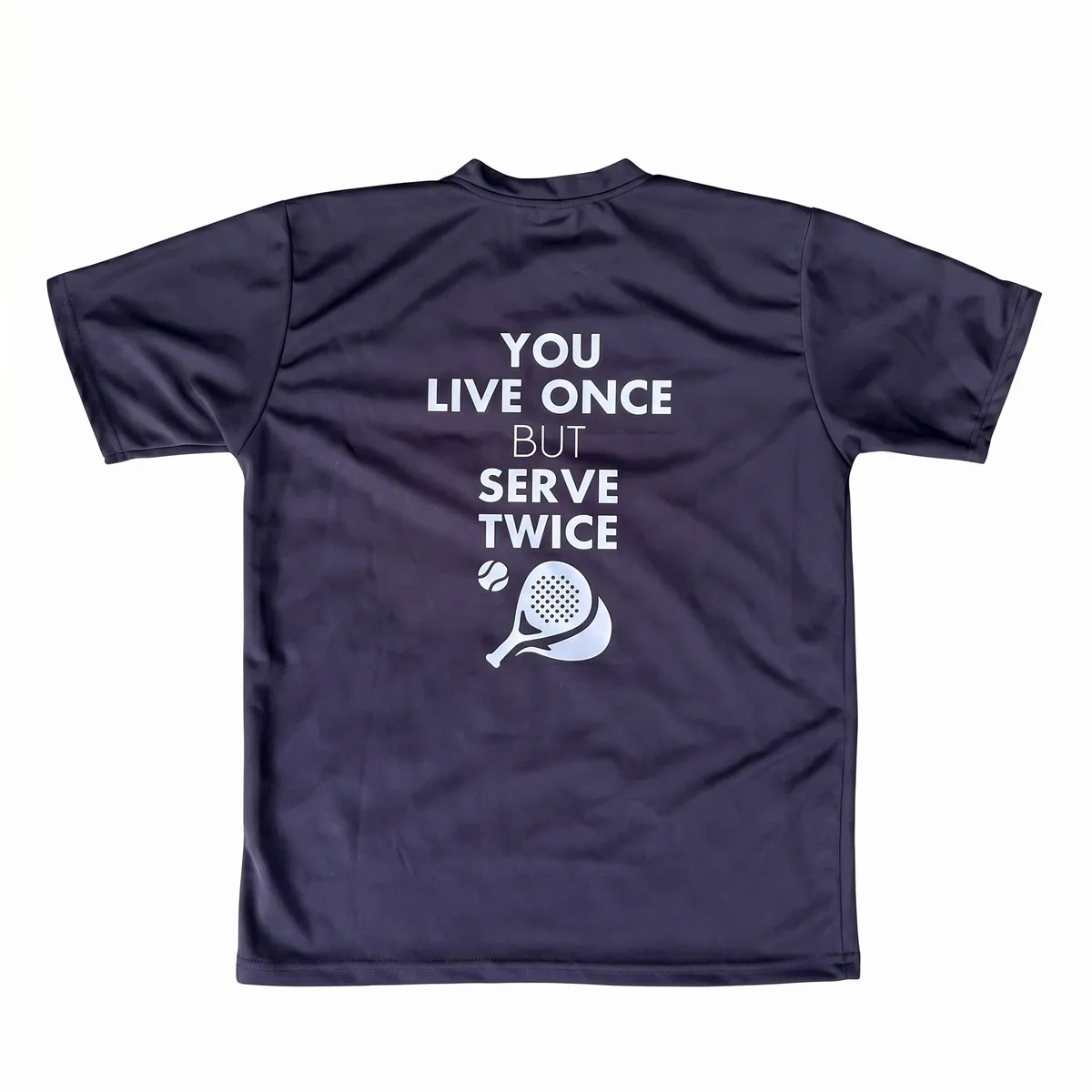 Padel Lifestyle "Serve Twice" Men's/Unisex Sport T-Shirt - Black