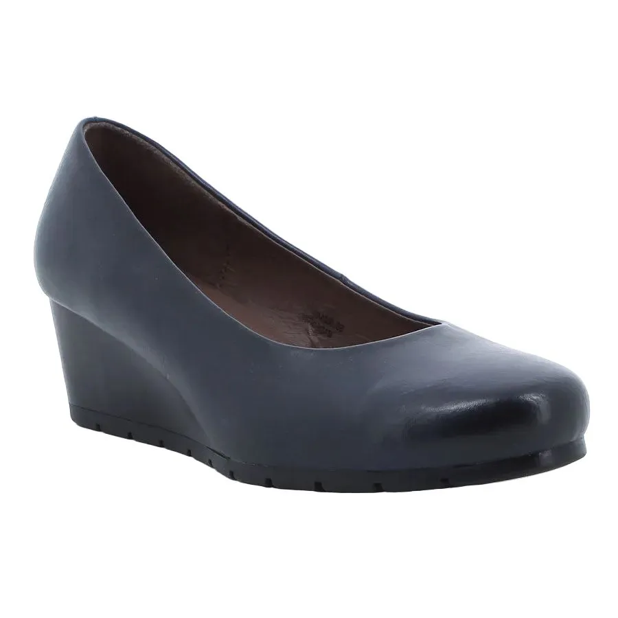 Soft Style by Hush Puppies Mihewi Mid Wedge Black - Navy  - UK 7