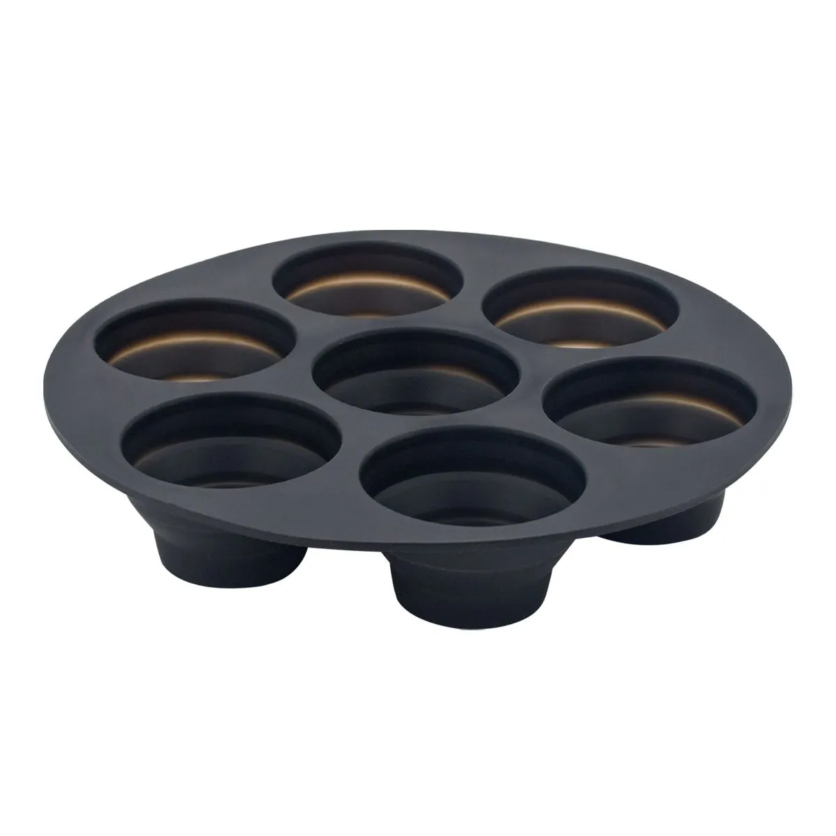 Small BPA Free Silicone Air Fryer, Oven, Microwave Cake, Cupcake tray pan - Black