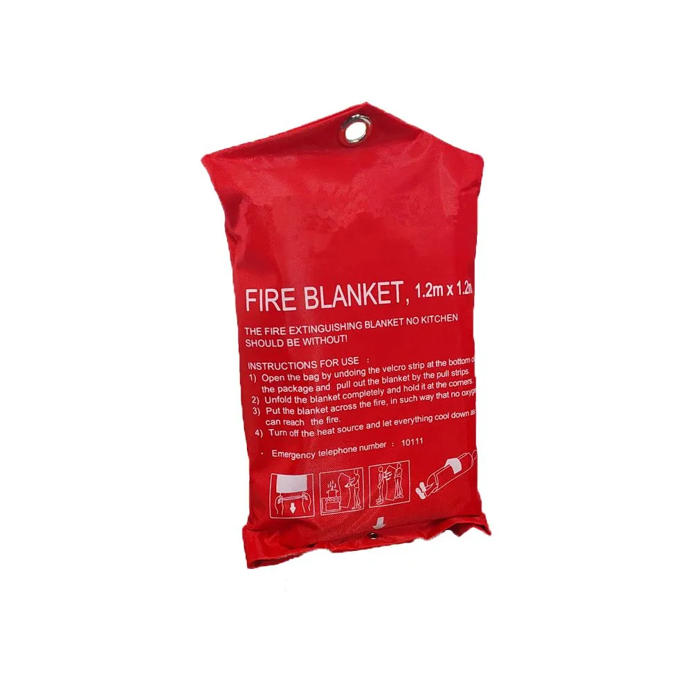 10 Pack - Fire Blanket 1.2m x 1.2m (Inside Fabric Case)