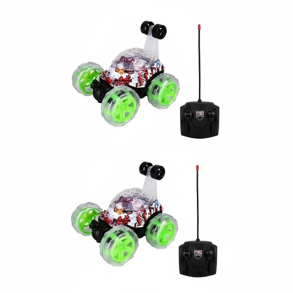 Graff Battery Operated RC Stunt Car - 17 cm Multicolored Toy - 2 Pack