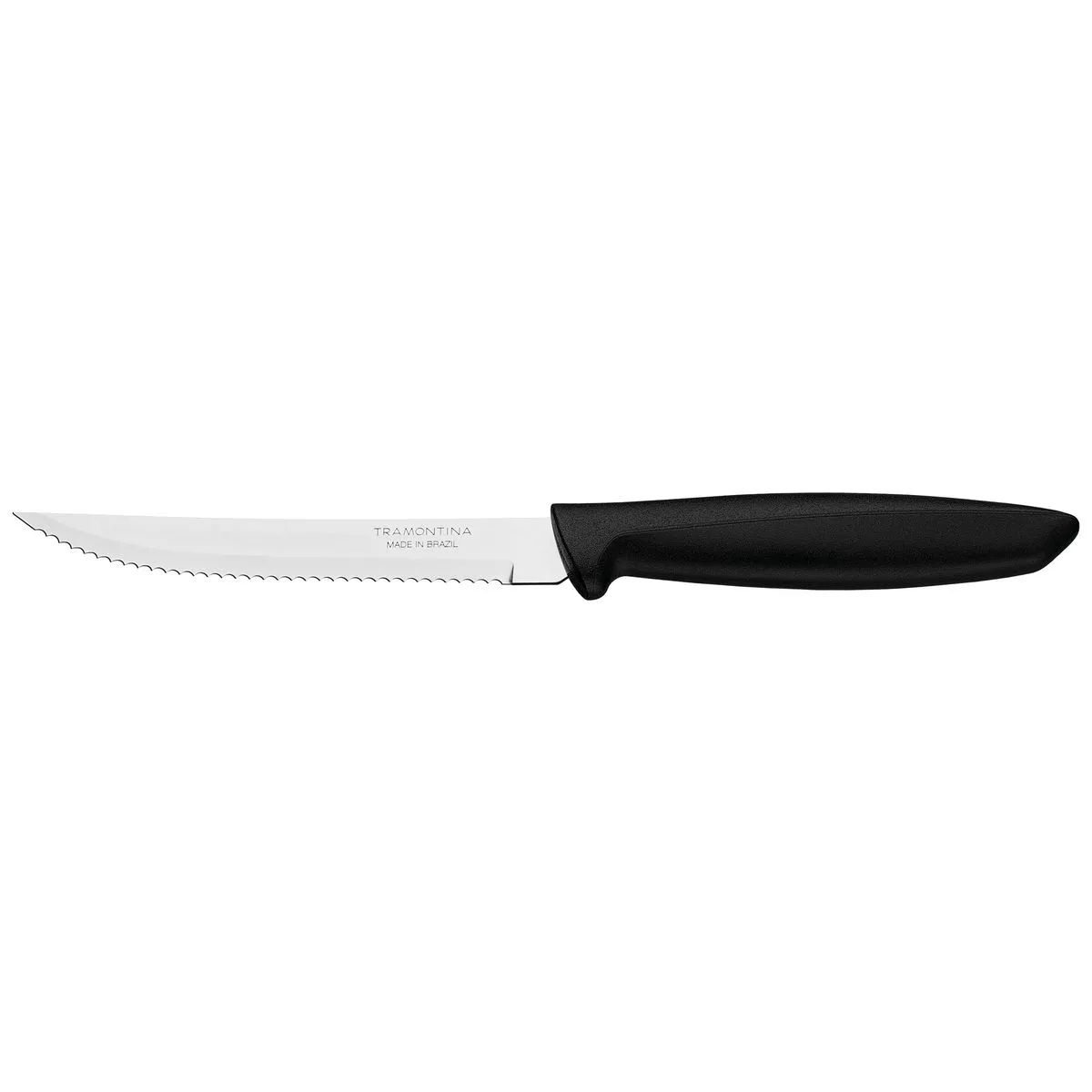 Tramontina Serrated Steak Knife - Plenus Range - 12 x 5" (13cm) - Black
