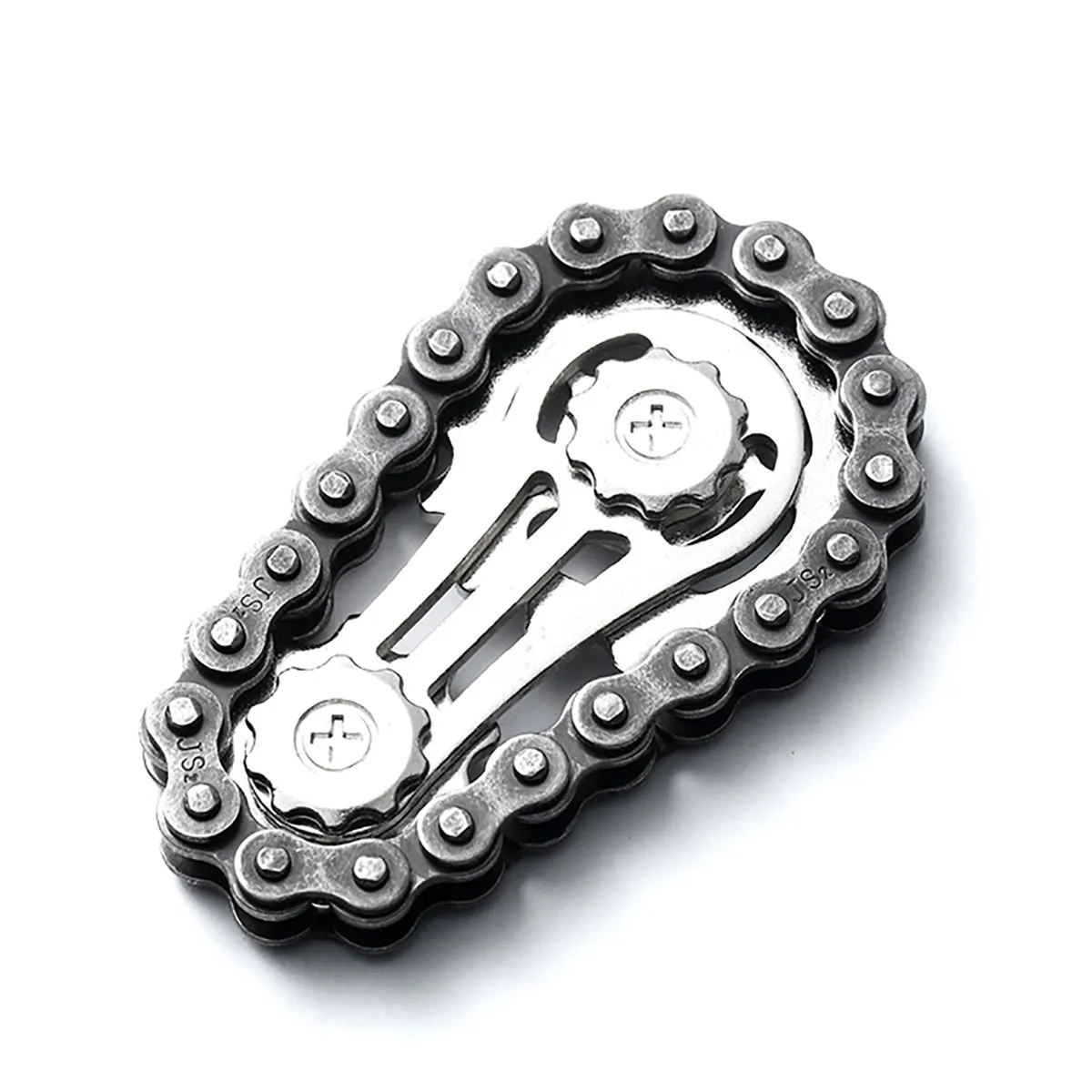 Gear Chain Fidget Spinner Stress Relief Toy - Black