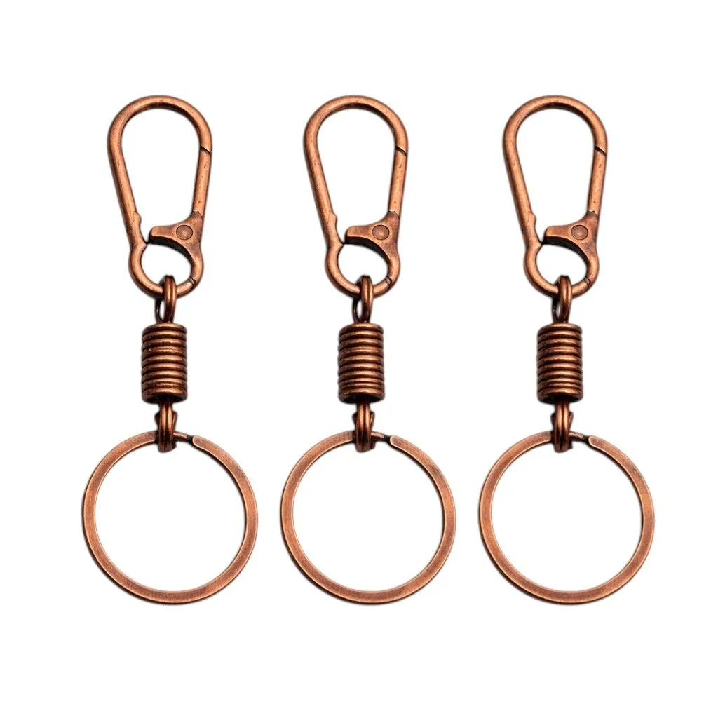 3 Pack - Buckle Key Chain With Snap Hook - Retro Red