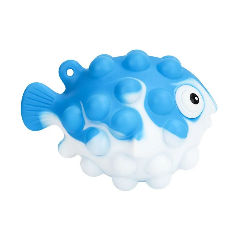 Dolphin Fish Stress Relief Ball, Silicone Fidget Squeeze Decompression Toy