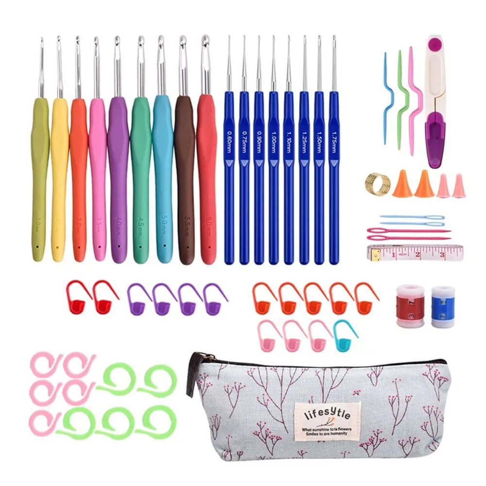 Craft Crochet Hooks with Storage Bag Set of 59