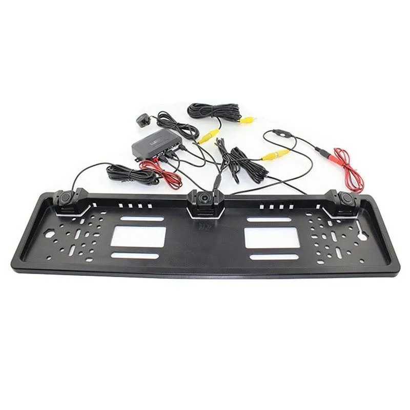 Car License Plate with Parking Sensors, Camera. Inc. Connecting cables