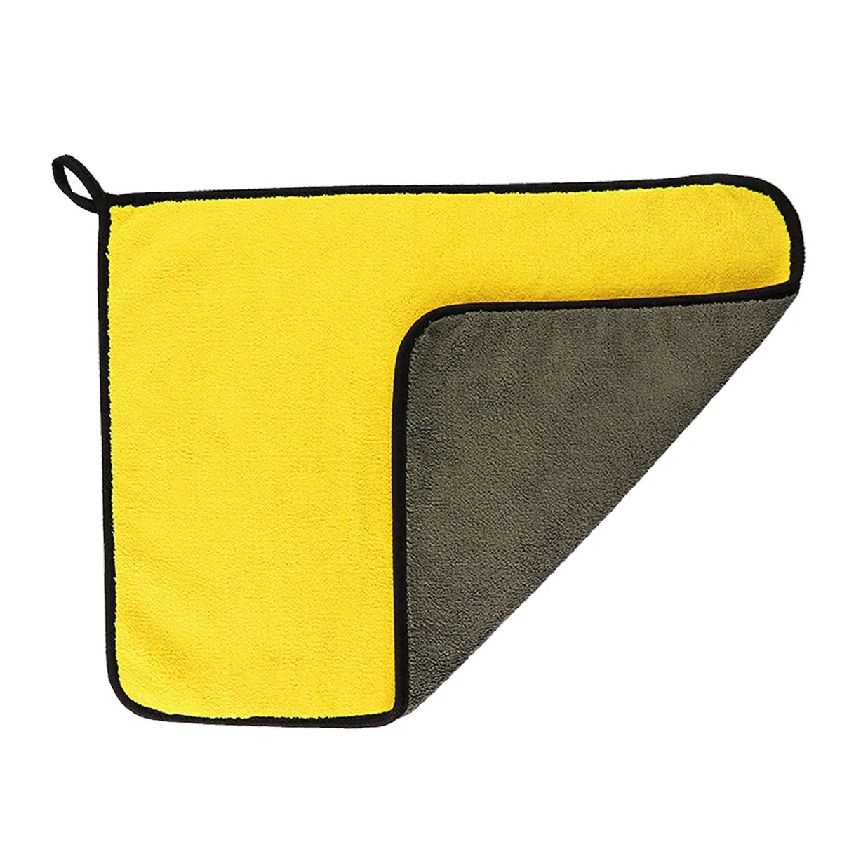 Car Washing Towel - Thicken Double Sided Gray Yellow 30x30cm