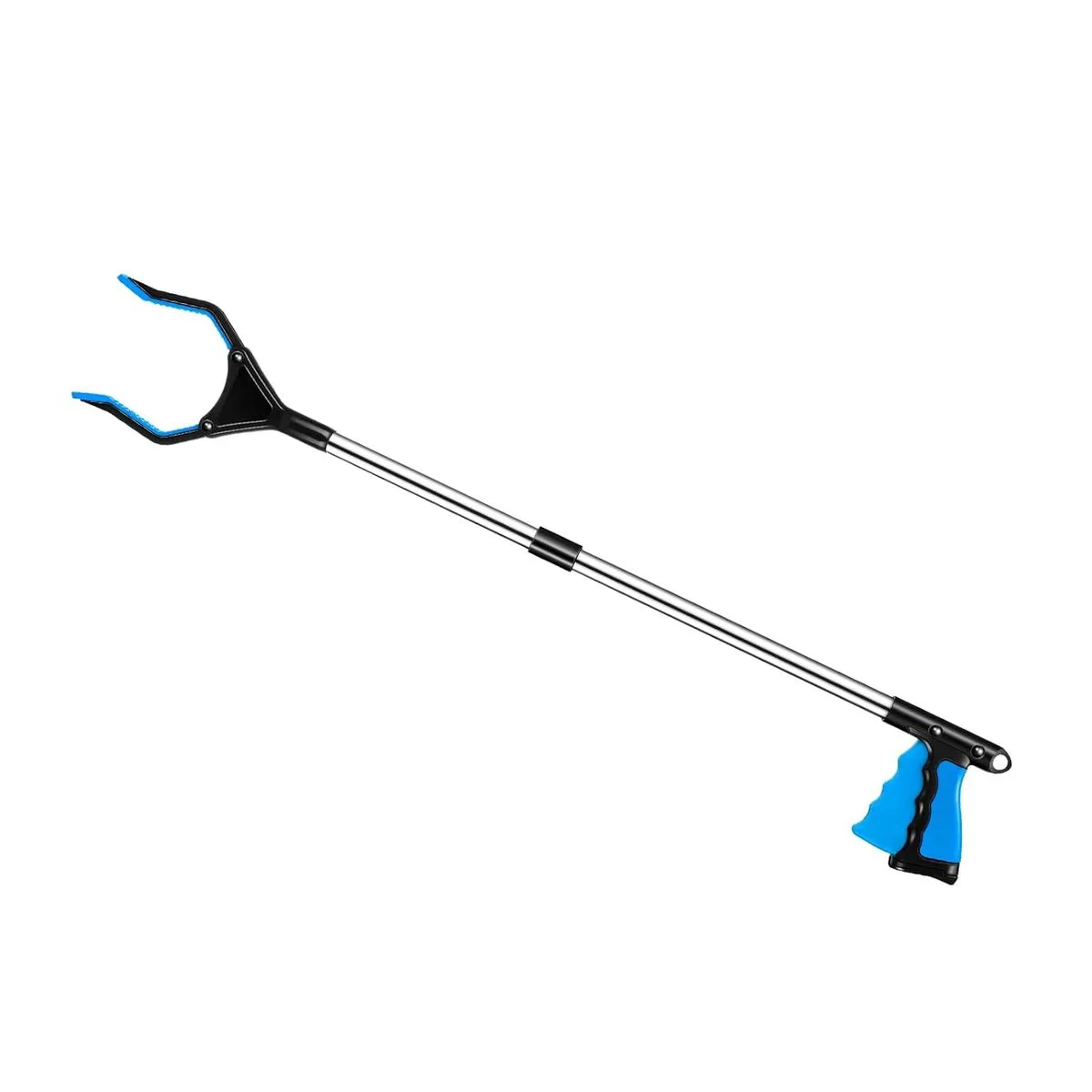 Fold-able Grabber Reacher with Magnetic Non-Slip Rotating Jaw - Blue