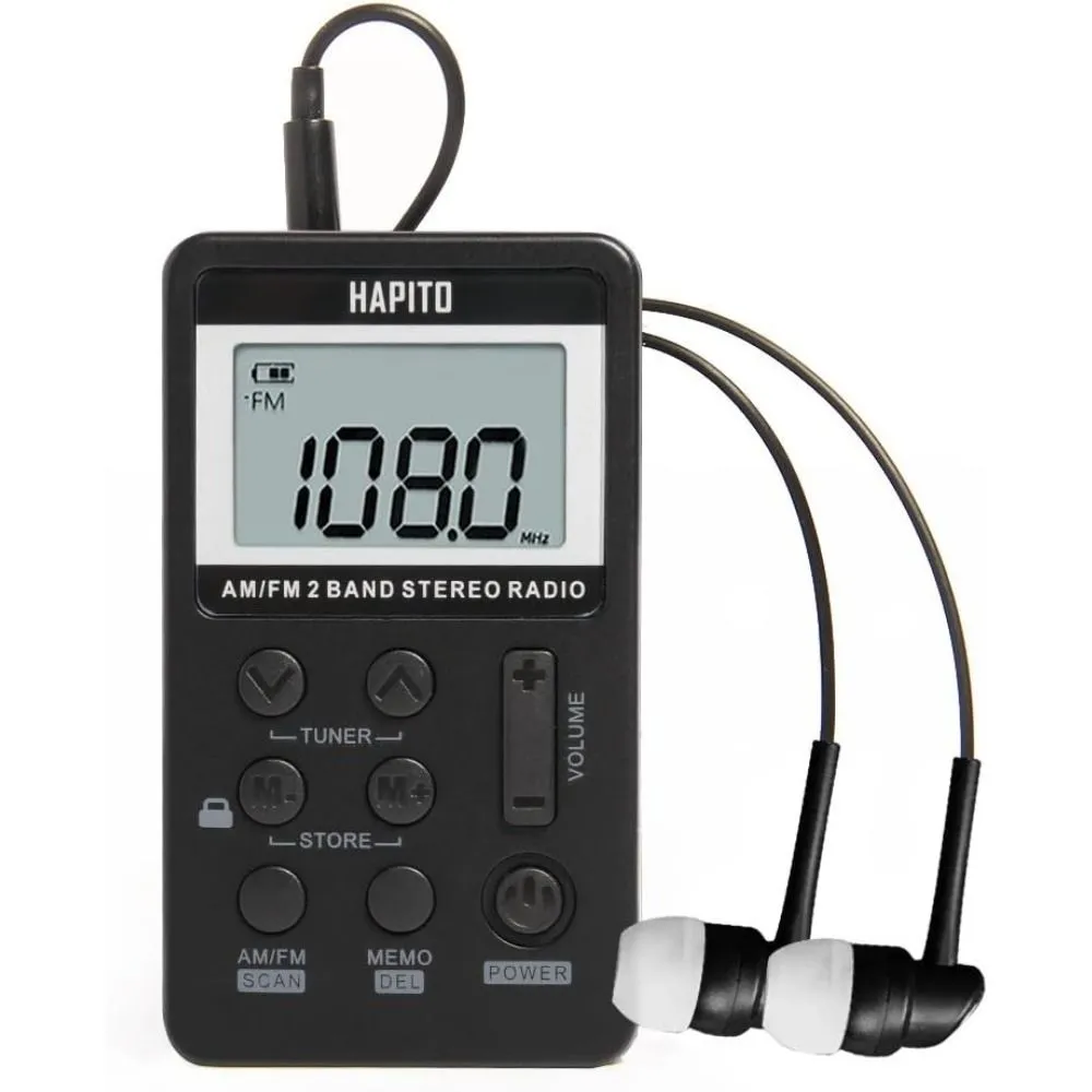 Pocket AM FM Radio Portable Digital Tuning Radio Personal Small Transistor
