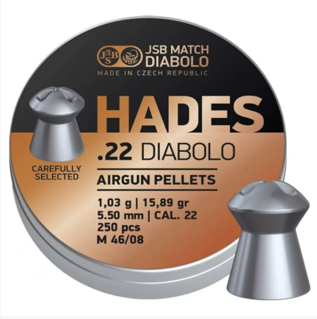 500 Piece - JSB Diabolo Hades 5.5mm .22 Cal Airgun Pellets