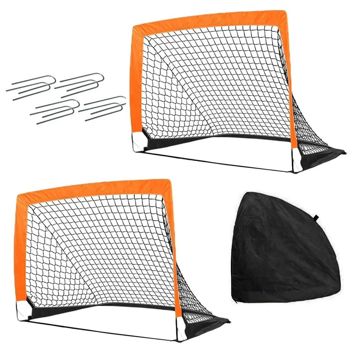Foldable Soccer Goal Nets Set of 2 - 125cm