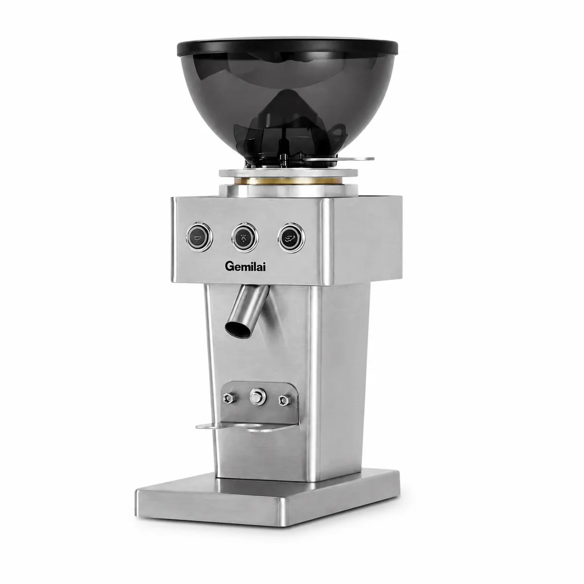 Gemilai Electric Coffee Grinder 64mm Flat Burr Espresso Single Dose Steel