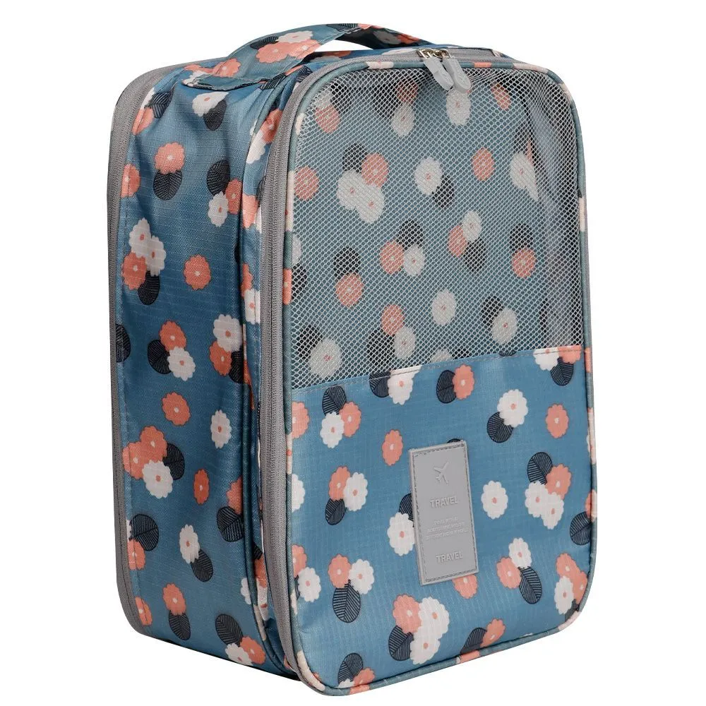 Travel Shoe Bag Organiser - Blue
