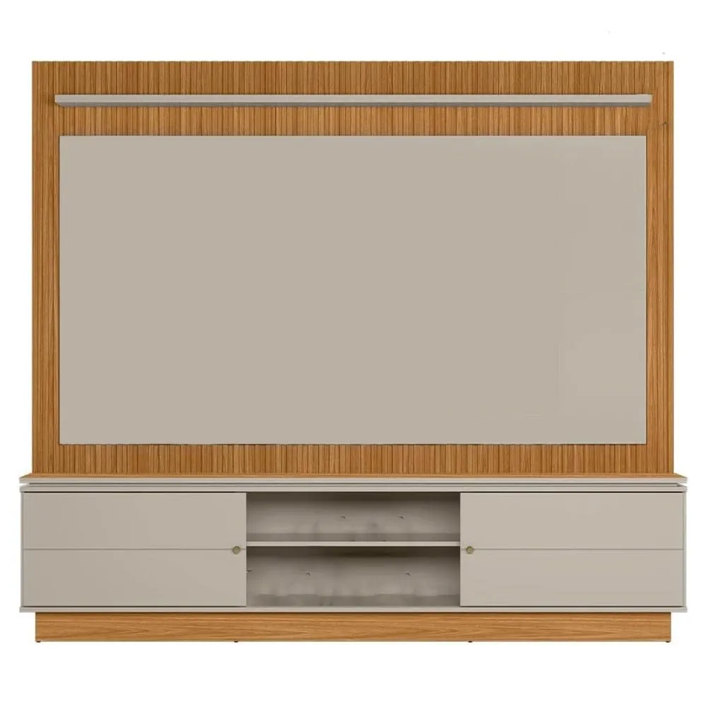 Home Guararapes Wall Plasma Stand - Nature/Off White